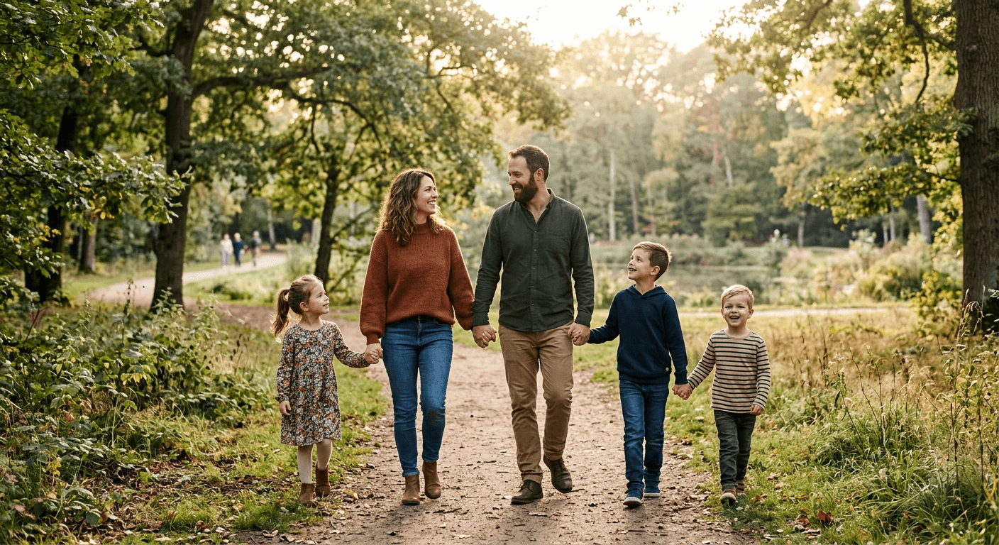 Family holding hands