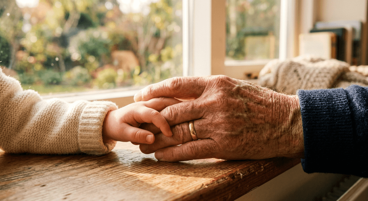 Generations holding hands